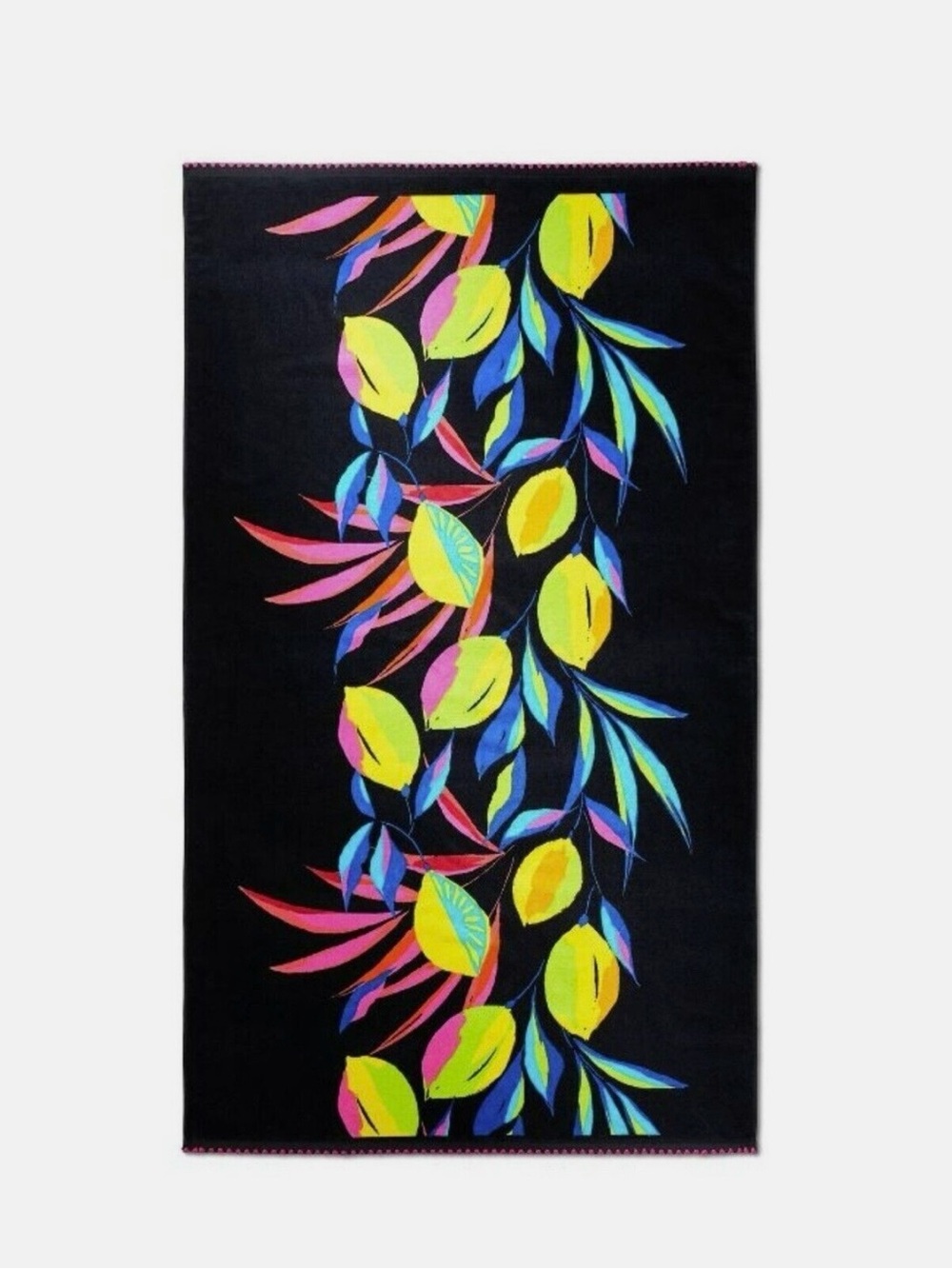 NWT Tabitha Brown for Target Large Beach Towel in Vibrant Lemon Pattern